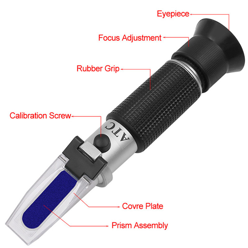 Handheld 0-90% Sugar Refractom - Refractometer Salinity reseña y precio