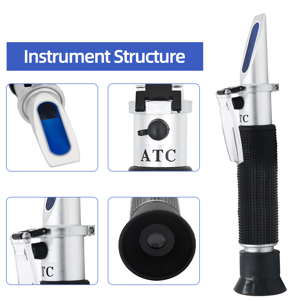 Handheld 0-90% Sugar Refractom - Refractometer Salinity reseña y precio
