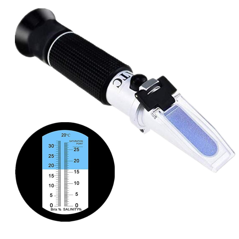 0-32% Sugar 0-28% Salt Portabl - Refractometer Salinity reseña y precio