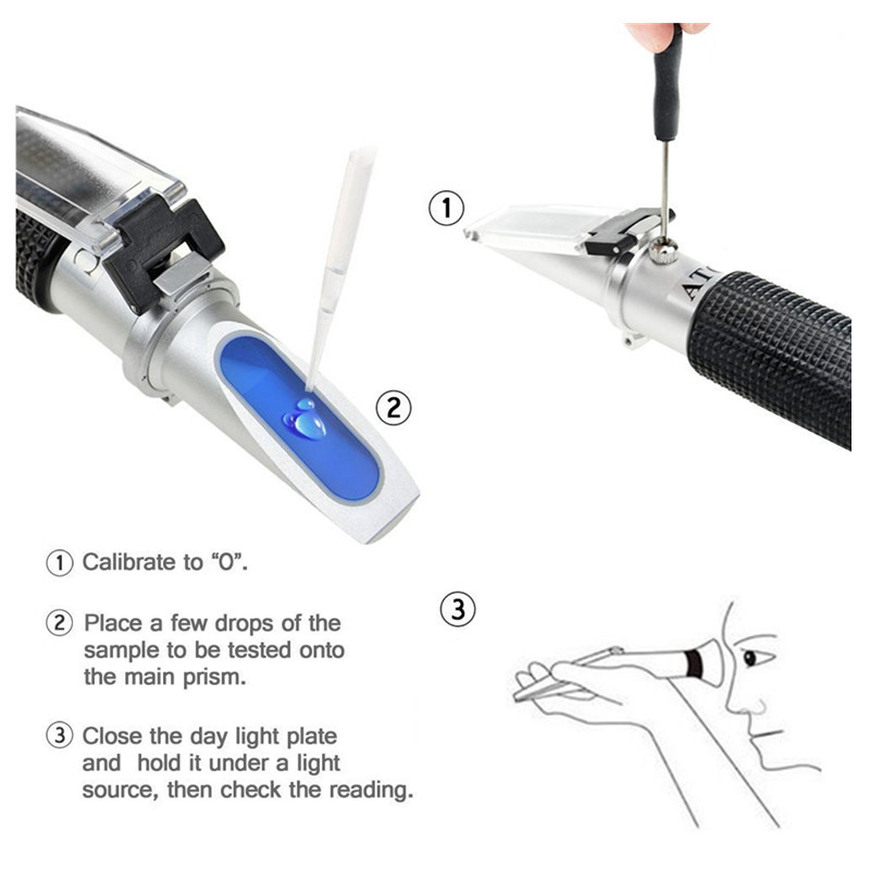 0-32% Sugar 0-28% Salt Portabl - Refractometer Salinity reseña y precio