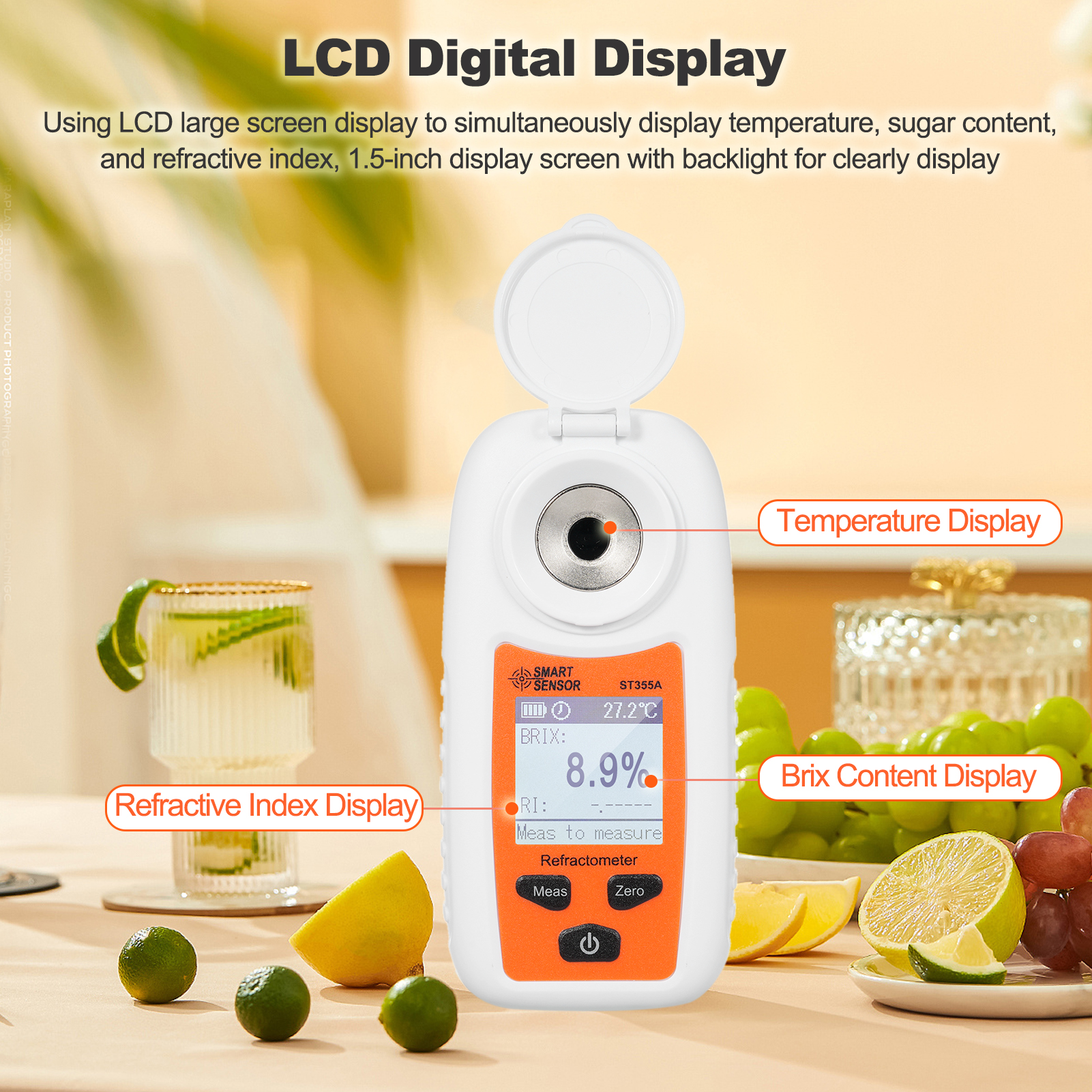 LCD Digital Refractometer Brix - Refractometer Salinity reseña y precio