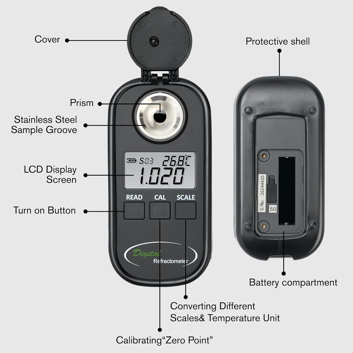 DIgital Refractometer Digital  - Refractometer Salinity reseña y precio