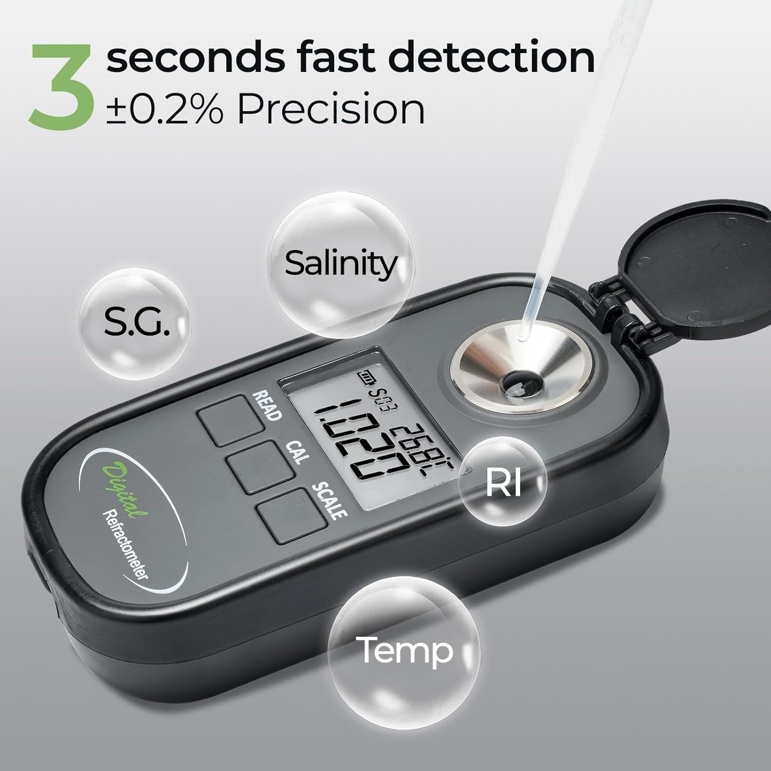 DIgital Refractometer Digital  - Refractometer Salinity reseña y precio