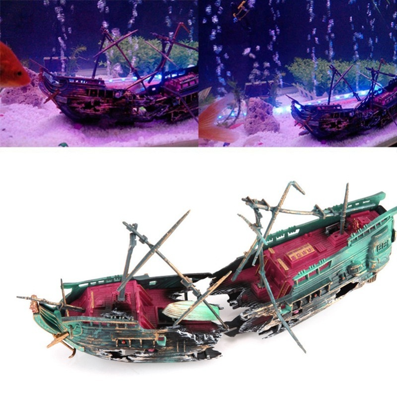 Large Aquarium Decoration Boat - Aquarium Marina reseña y precio