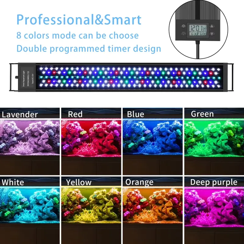 30cm 12inch Aquarium LED WRGB  - Marine Aquarium Hours reseña y precio