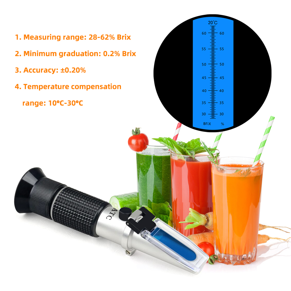 Professional 28-62% Brix Refra - Refractometer Salinity reseña y precio