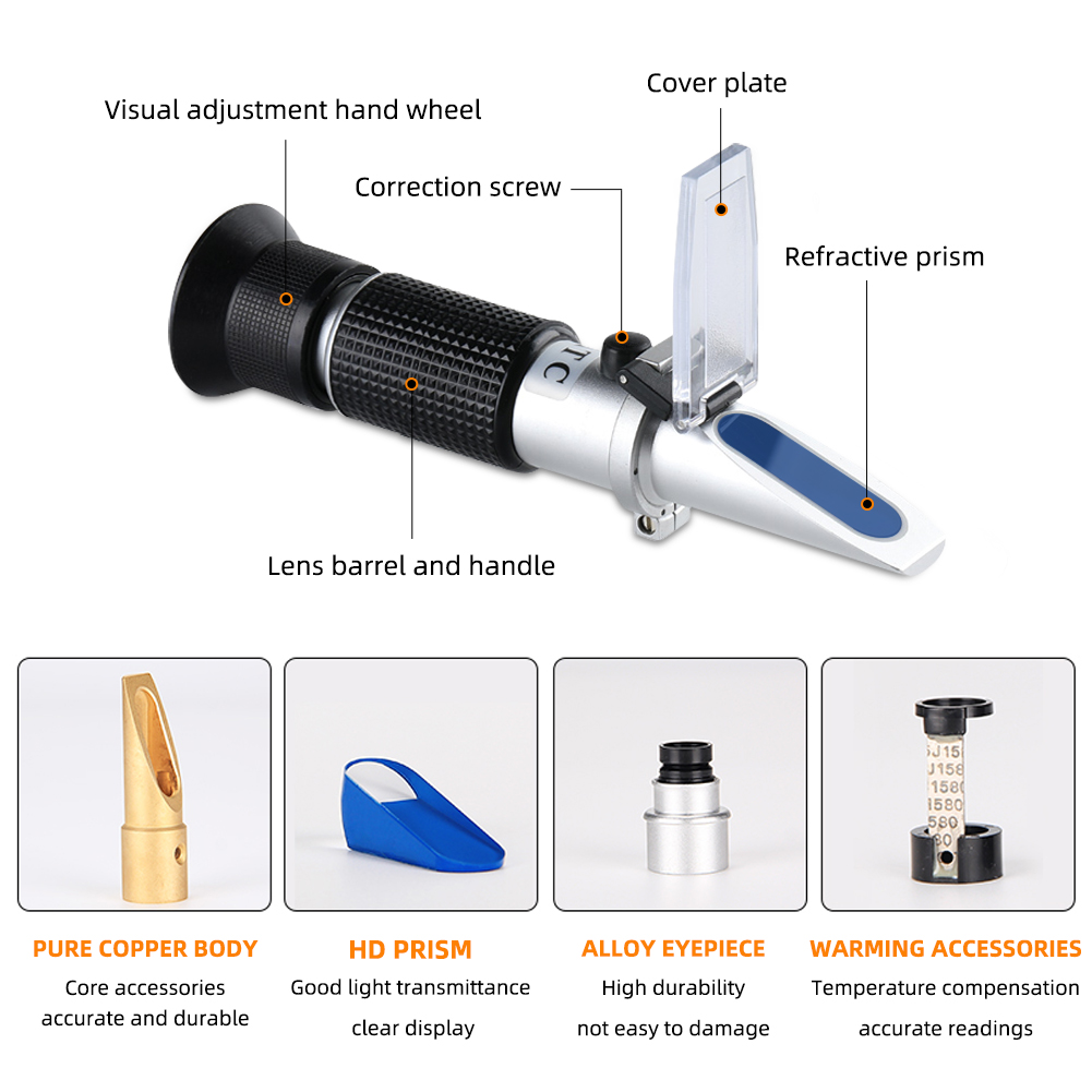 Professional 28-62% Brix Refra - Refractometer Salinity reseña y precio